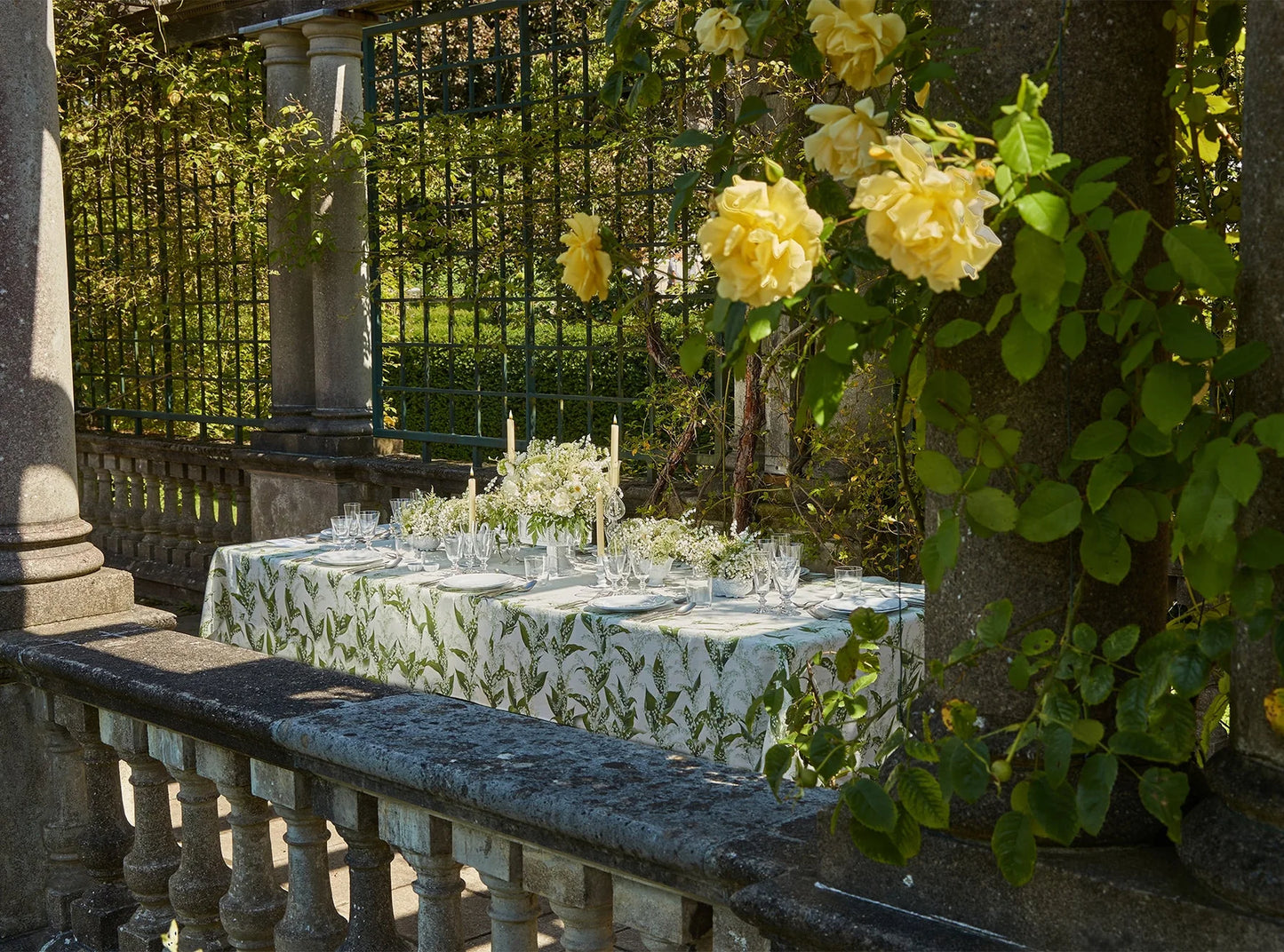 Lily of the Valley Muguet Linen Tablecloth