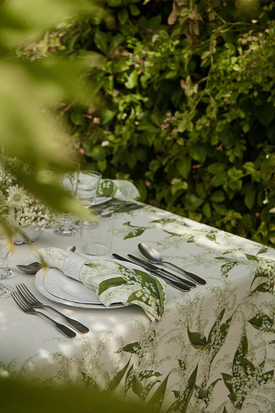 Lily of the Valley Muguet Linen Tablecloth