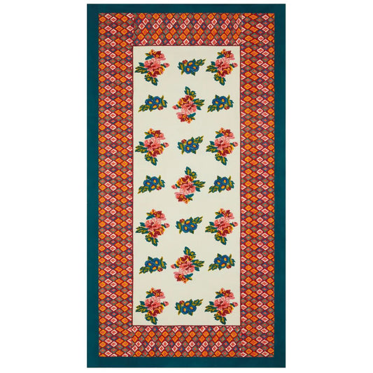 Lisa Bouquet Cotton Tablecloth - 180x350