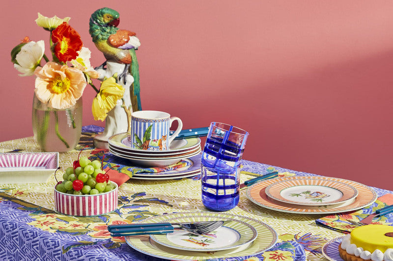 Sariska Porcelain Plates Set of 3 - Green