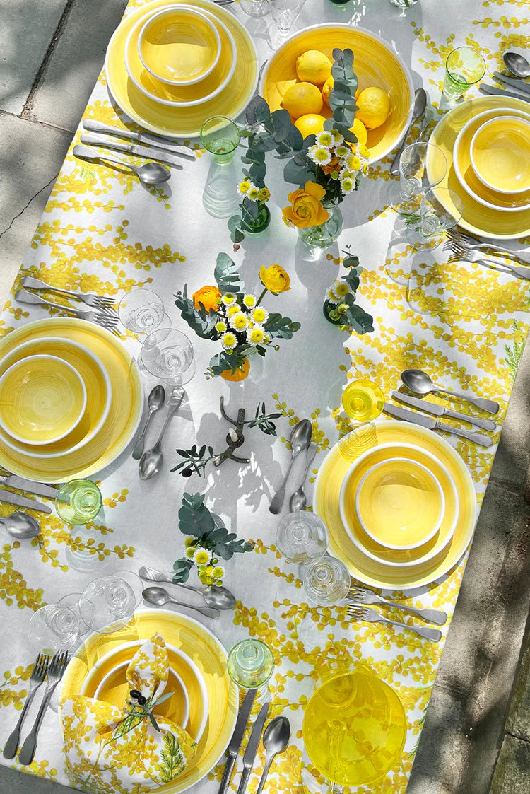 Mimosa Linen Tablecloth