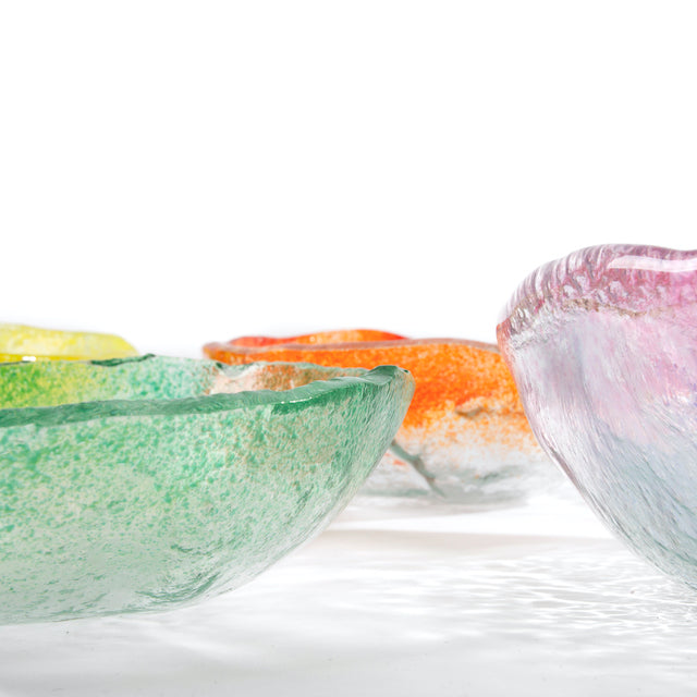 Jelly Glass Round Miniature Bowl - Two Colored