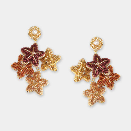 Stars Earrings - Multi Rust