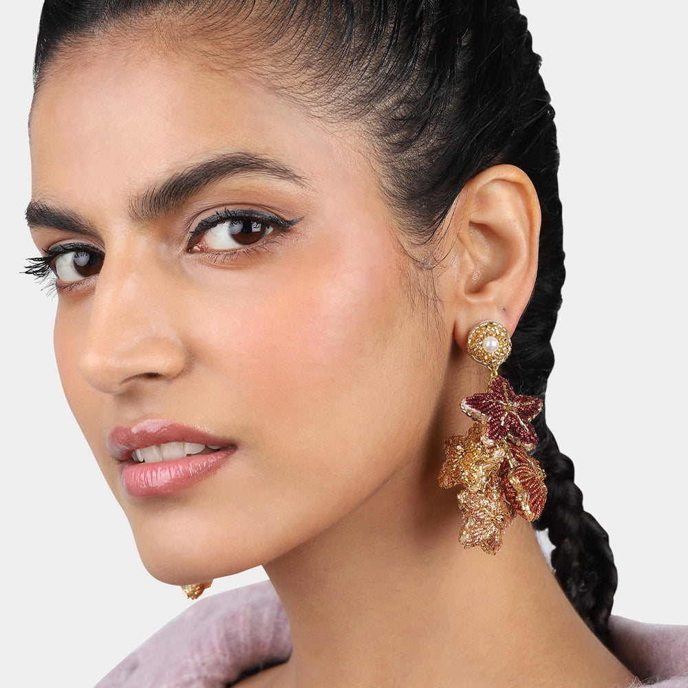 Stars Earrings - Multi Rust