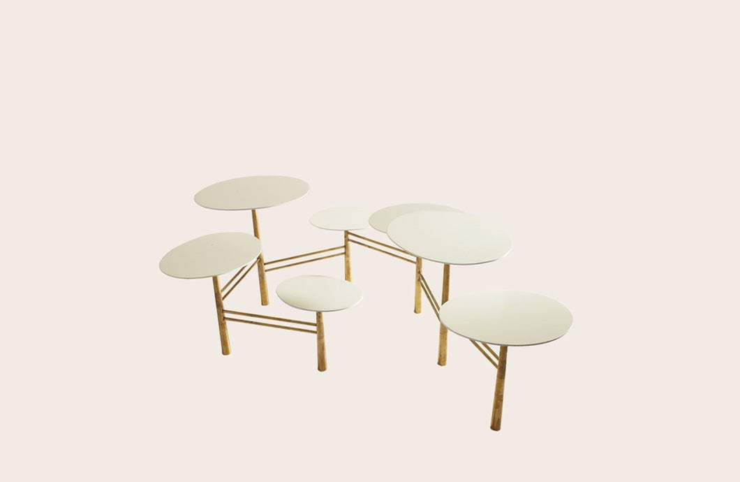 Nada Debs Pebble Low Table White /Brass