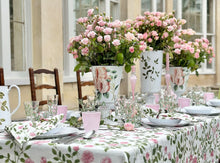 Load image into Gallery viewer, Le Jardin des Roses Linen Tablecloth
