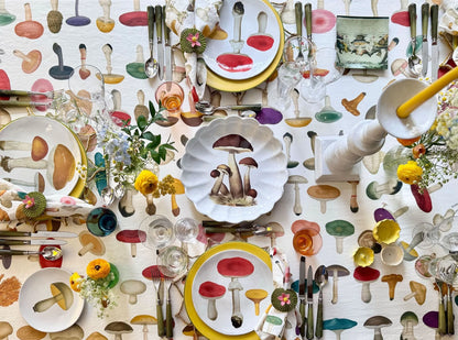 S&B x John Derian Fungi Linen Tablecloth