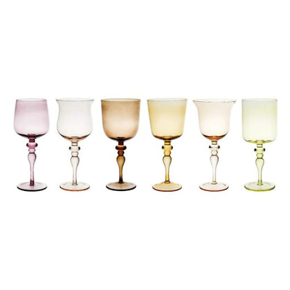 Bitossi Home Stem Glasses Assorted Shapes Set of 6