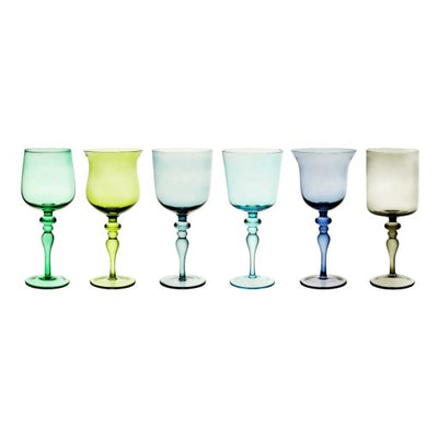 Bitossi Home Stem Glasses Assorted Shapes Set of 6