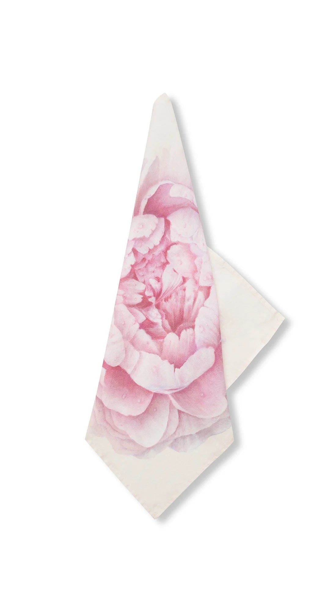 Pink Painted Peony Linen Napkin