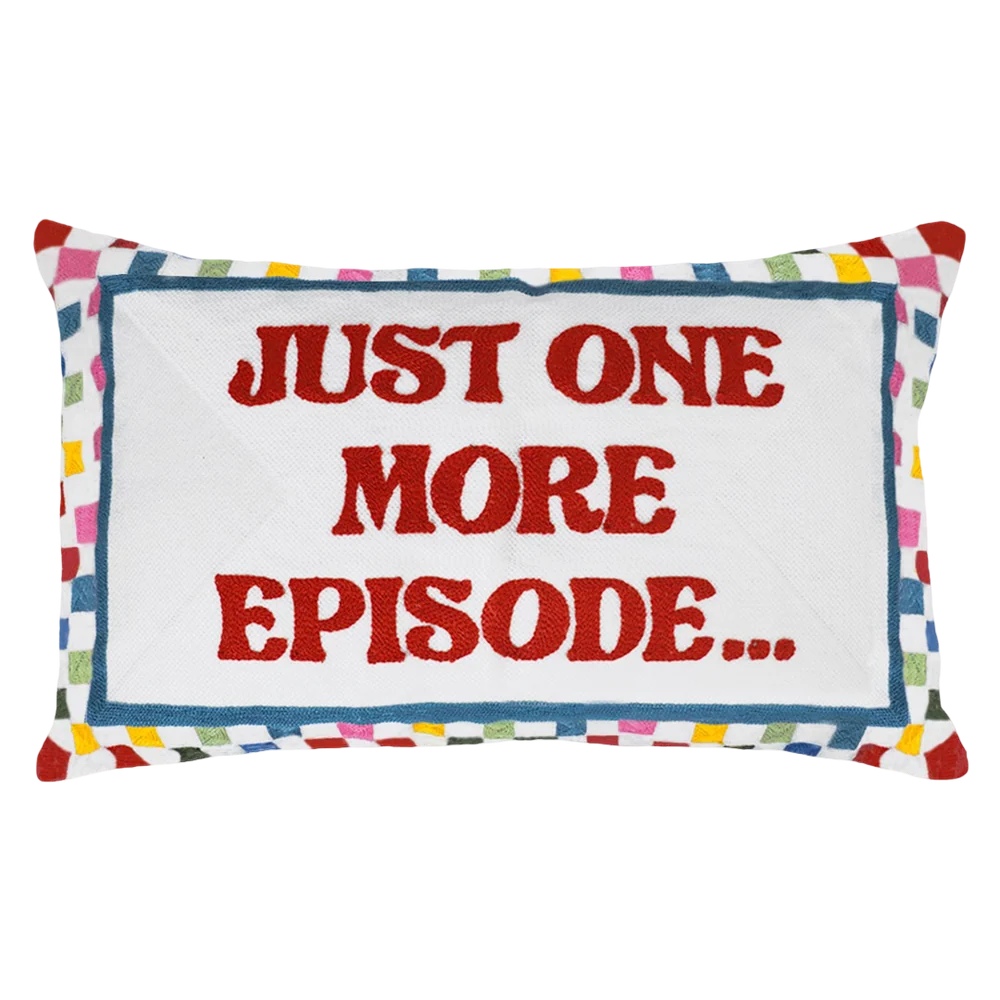 Just One More Episode Needlepoint Cushion
