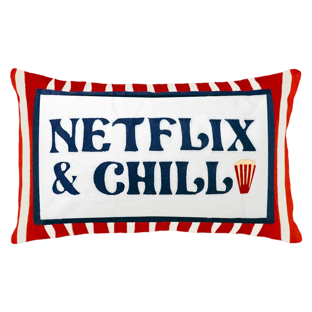 Netflix & Chill Needlepoint Cushion