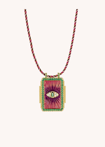Fuchsia Eye Boheme Necklace