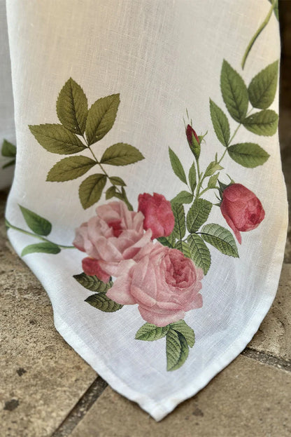 Rose Trellis Linen Tablecloth