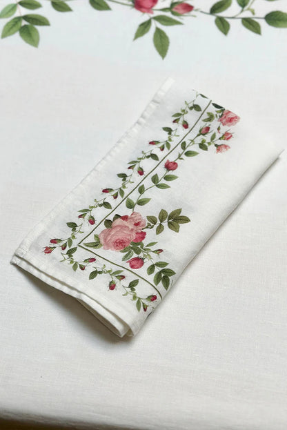 Rose Trellis Linen Napkin