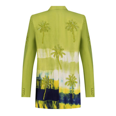 Parrot Green Green Tie Die Blazer