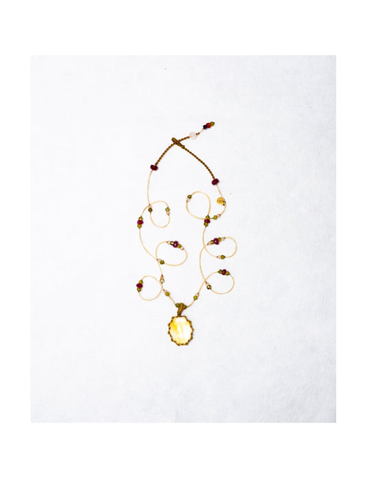 Short Tibetan Citrine Necklace