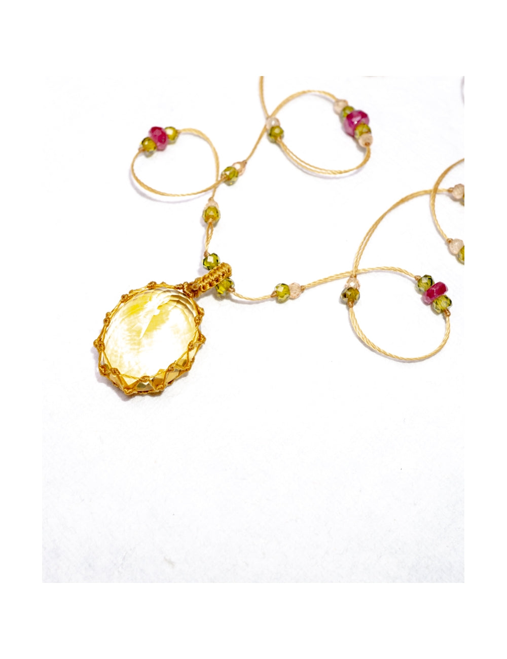 Short Tibetan Citrine Necklace