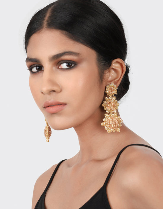 Sun Earrings - Gold