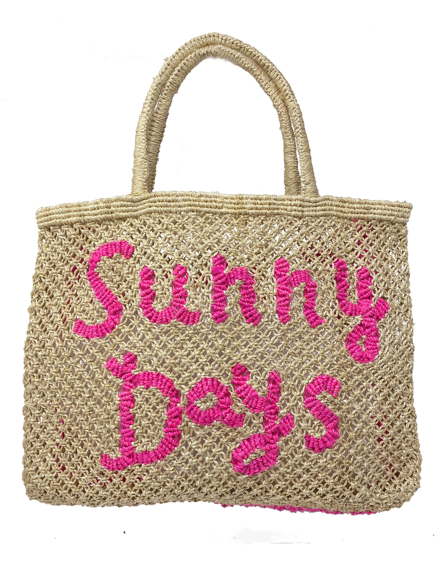 The Jackson Jute Tote Bag Small - Sunny Days