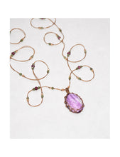 Load image into Gallery viewer, Long Tibetan Purple Amethyste Necklace
