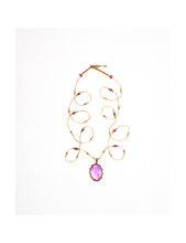 Load image into Gallery viewer, Long Tibetan Purple Amethyste Necklace
