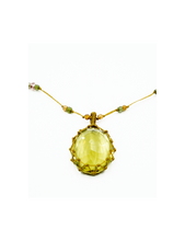 Load image into Gallery viewer, Short Tibetan Lemon Topaze Necklace
