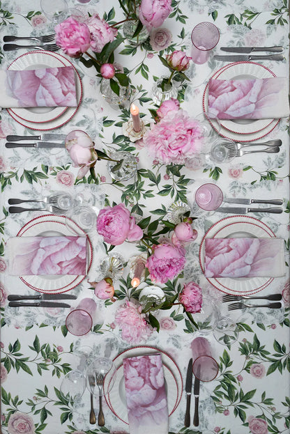 Trailing Peony Linen Napkin