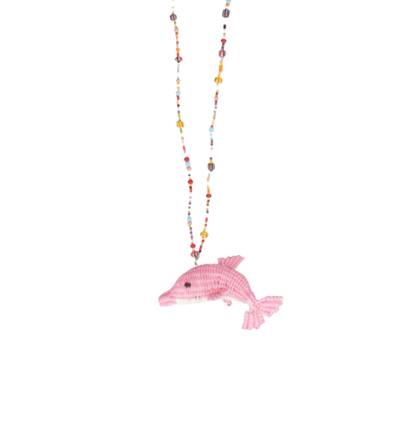 Pink Dolphin Necklace
