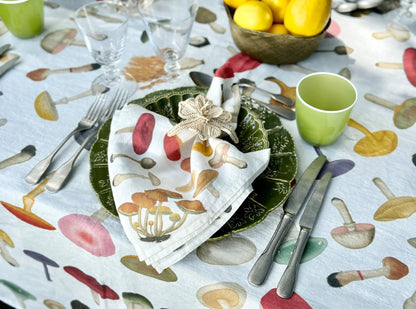 S&B x John Derian Fungi Linen Tablecloth