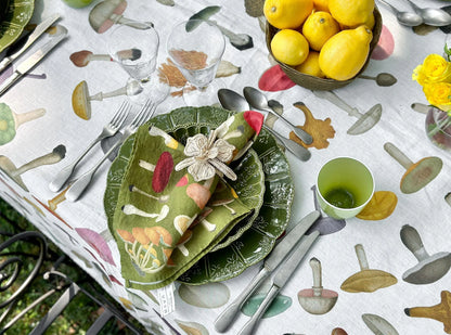 S&B x John Derian Fungi Linen Tablecloth