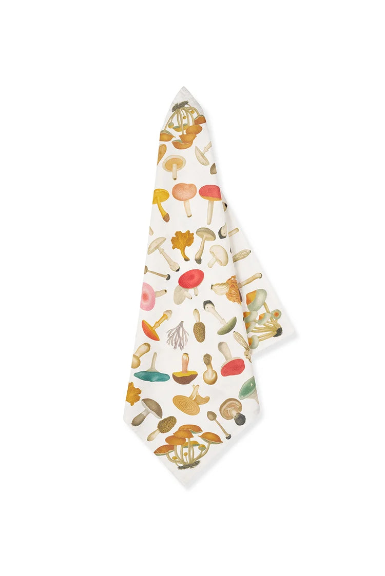 S&B x John Derian White Fungi Linen Napkin