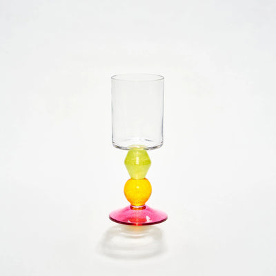Miami Wine Glass Pink & Marigold