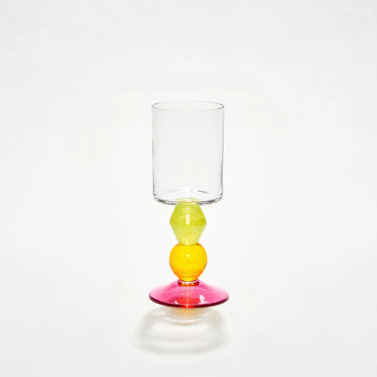 Miami Wine Glass Pink & Marigold