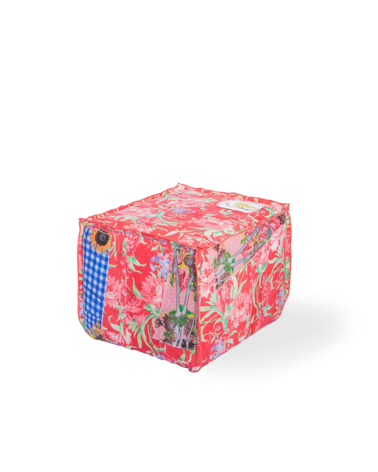 Bokja Raindrop on Roses Cube Pouf