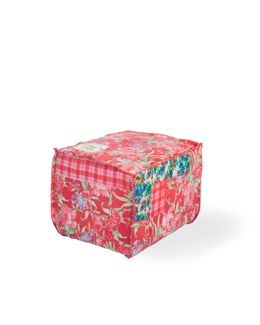 Bokja Raindrop on Roses Cube Pouf