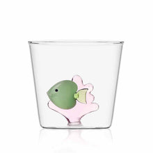 Load image into Gallery viewer, Ichendorf Glass Tumbler Green Fish Pink Seaweed
