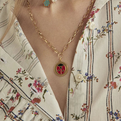 Wilhelmina Garcia Ladybug Necklace
