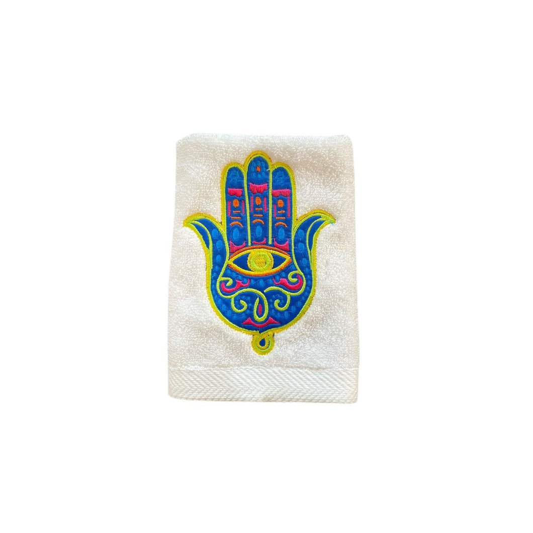 Hand Towel Zaghrafa Hand of Fatma - Blue