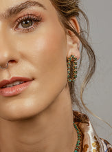 Load image into Gallery viewer, Arete Redondo Tennis Emerald Earrings
