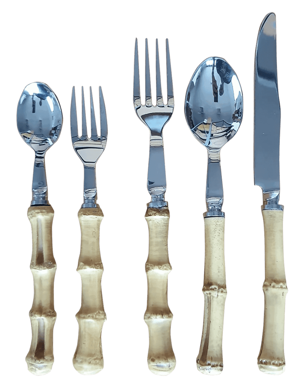 Les Ottomans 5 Pieces Bamboo Cutlery Set