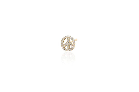 LRJC White Diamonds Peace & Love Earring