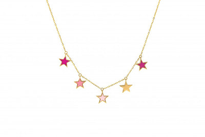 LRJC Colorful Stars Necklace 18K Gold - Medium