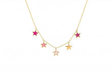 Load image into Gallery viewer, LRJC Colorful Stars Necklace 18K Gold - Medium
