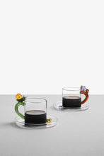 Load image into Gallery viewer, Ichendorf Glass Coffee Cup w/ Blackberry
