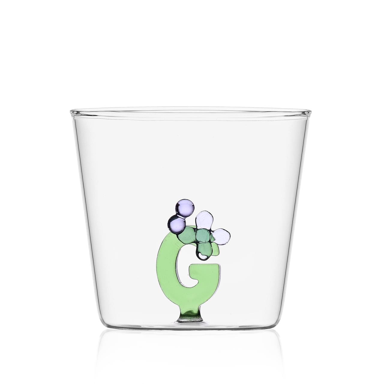 Ichendorf Glass Tumbler Bloom Alphabet A-J