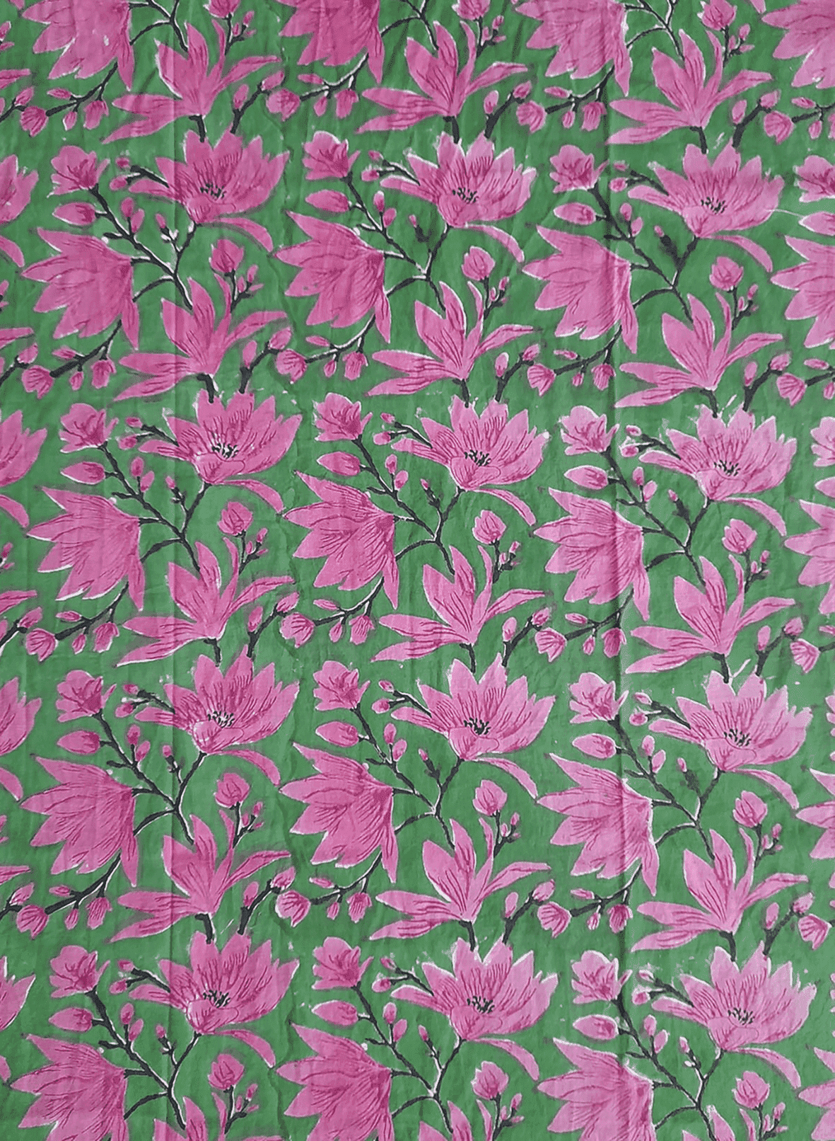 Les Ottomans Block Print Tablecloth - Flowery