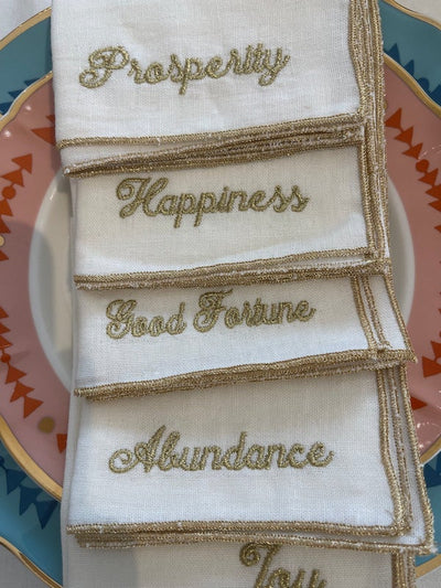 A Table Wishes Napkin - White