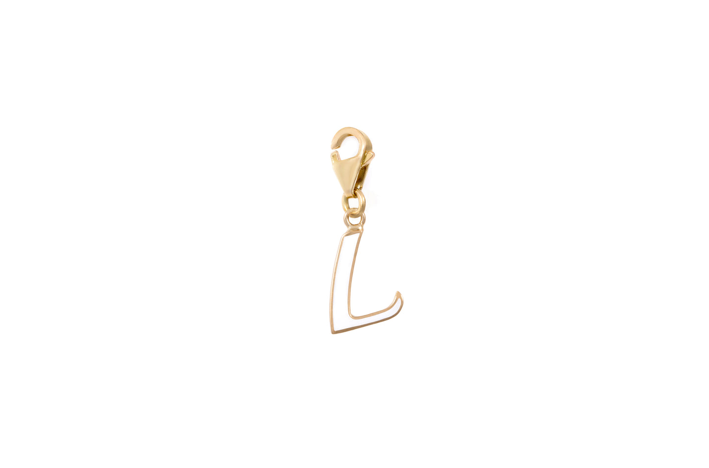 LRJC Initial Enameled Charm 18K Gold