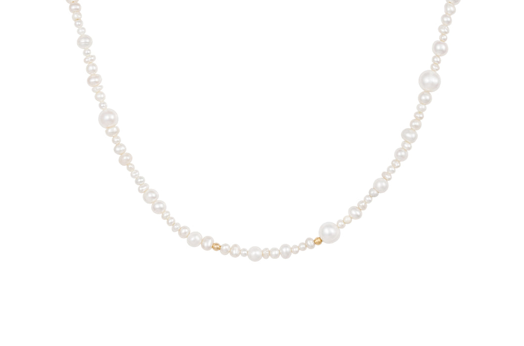 LRJC Bubbly Pearl Necklace 18K Gold